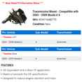 thumbnail image 2 of Transmission Mount - Compatible with 2003 - 2008 Mazda 6 S 2004 2005 2006 2007, 2 of 2