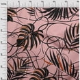 thumbnail image 3 of oneOone Polyester Spandex Pink Fabric Abstract Tropical Leaf Fabric For Sewing Printed Craft Fabric By The Yard 56 Inch Wide, 3 of 4