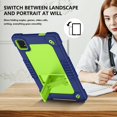 thumbnail image 5 of Fancing Case for T-Mobile Revvl Tab 5G 2023 Released Tablet,Shoulder Strap Soft Silicone & Hard Back Hybrid Shockproof Kids Friendly Protective Case for REVVL TAB 5G 2023 Released (Navy+Green), 5 of 6