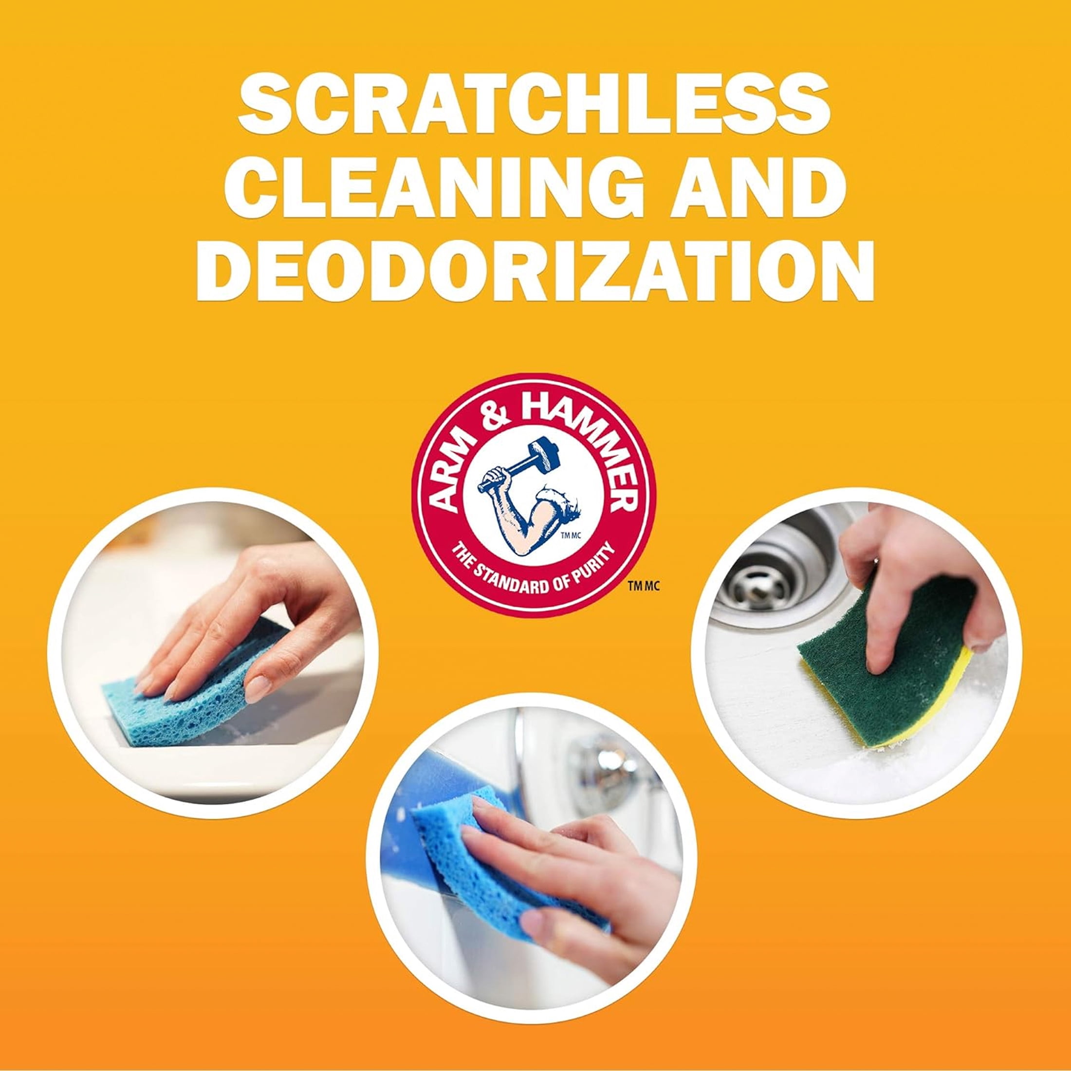 Arm & Hammer Baking Soda Shaker, Dual Sided Easy Pour Dispenser for Baking, Cleaning and Deodorizing, 340g