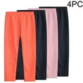 thumbnail image 5 of LOVZFMLL 4 Pack Girls Leggings Slim-Leg Sweatpants Casual Ankle Length Pants Loungewear Pajamas Comfy Soft Sleepwear Pants Little Girls Clothes 7-8 Years, 5 of 9