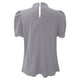 thumbnail image 5 of Camiseta holgada de manga corta lisa para mujer: gasa con pompones, cuello redondo, abertura en la espalda, tallas S-XL, ideal para combinar con vaqueros o leggings., 5 of 5