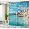 thumbnail image 5 of Ambesonne Turquoise Shower Curtain, Seascape Ocean Coast, 69"Wx70"L, Turquoise, 5 of 5