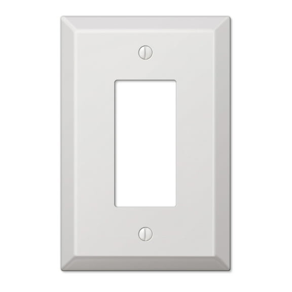 Amerelle 463RW Oversized Wallplate, 1 Rocker, Steel, White, 1-Pack