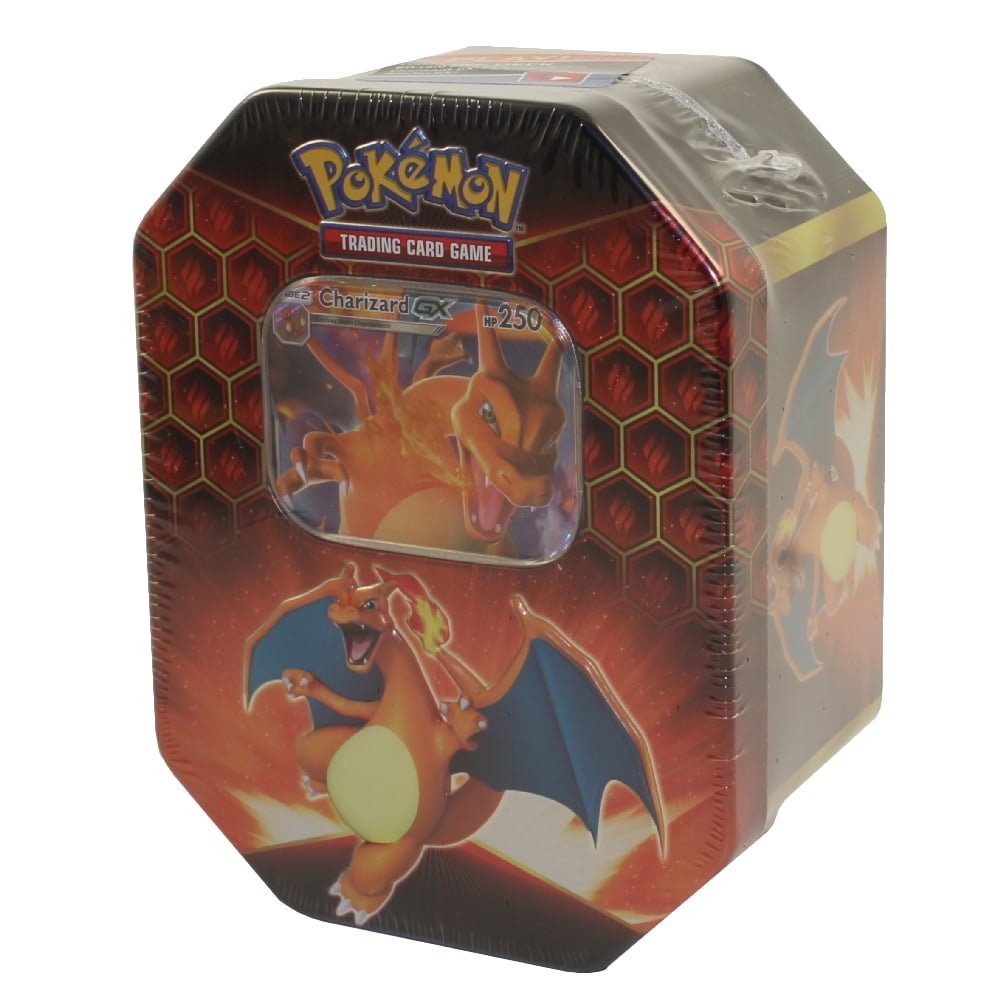 Pokemon SM11.5 Hidden Fates GX Tin-Charizard Cards & 4 Booster Pack for sale online 