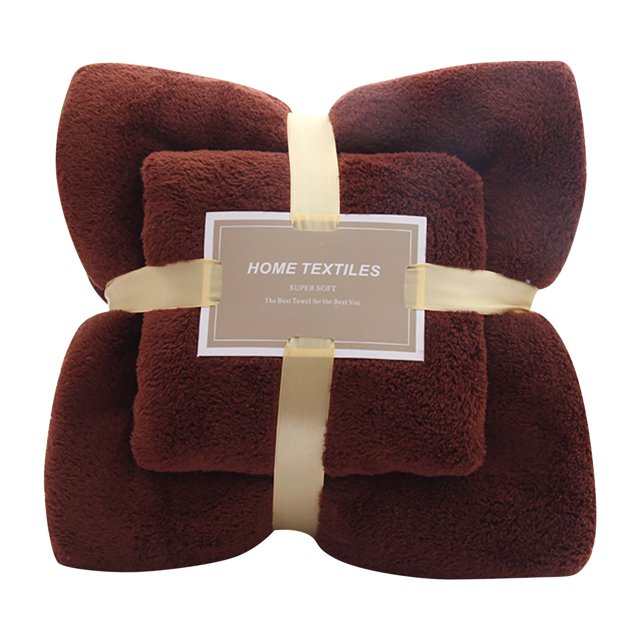 Gkeoshab Towel High Density Coral Fleece Towel And Bath Towel Two In One Set Soft And Absorbent Home & Garden
