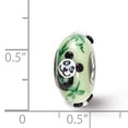 thumbnail image 4 of Reflection Beads QRS4005 Sterling Silver Reflections Hand Painted Panda, Green Glass Bead, 4 of 4