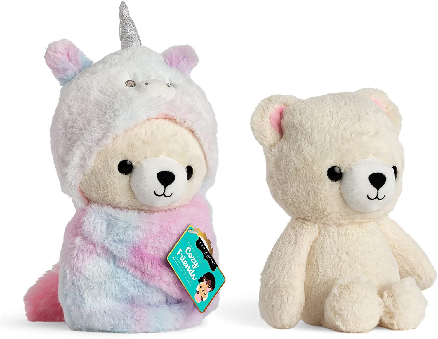 FAO Schwarz Cozie Friends Teddy Bear Unicorn 10, Classic Bear with ...