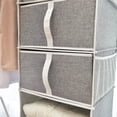 thumbnail image 6 of Foldable Hanging Closet Organizer with Drawers, 6-Shelf, Gray, 13.6" x 12.2" x 42.5", 6 of 8
