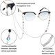 thumbnail image 4 of 6 piezas de cadenas de gafas doradas y plateadas, elegantes retenedores de gafas, cuentas, soporte para correa de gafas, 4 of 5