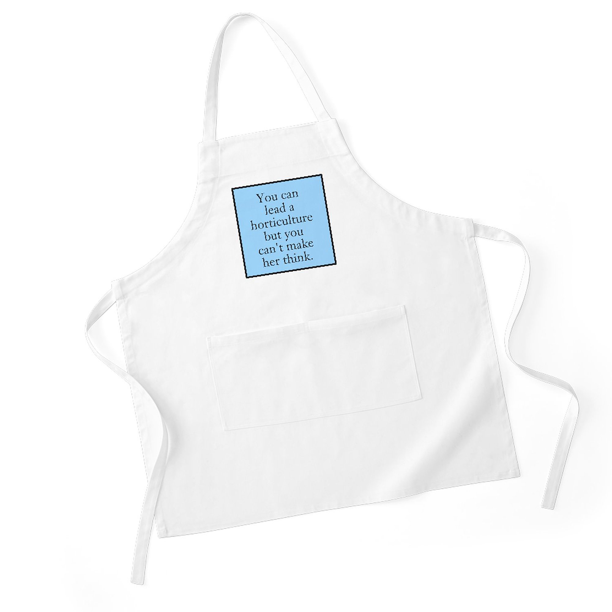 CafePress - You Can Lead A Horticulture - Kitchen Apron with Pockets, Grilling Apron, Baking Apron