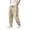 Khaki, variant on Men's Loose Straight Bloomer Shorts, Casual Summer Pants with Breathable Comfort Fit,Khaki,XXL
