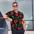 thumbnail image 4 of Fotbe Cherry Camiseta Polo de Golf para Hombre con Estampado – Camisa Deportiva Transpirable con Cuello Abotonado-Large, 4 of 6