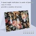 thumbnail image 4 of Dailycode Light Switch Plate Covers 3 Gang Wall Plate Plastics Outlet Covers for Kitchen Home Office Decor Rococo Red Pink Yellow Rose, 4 of 8