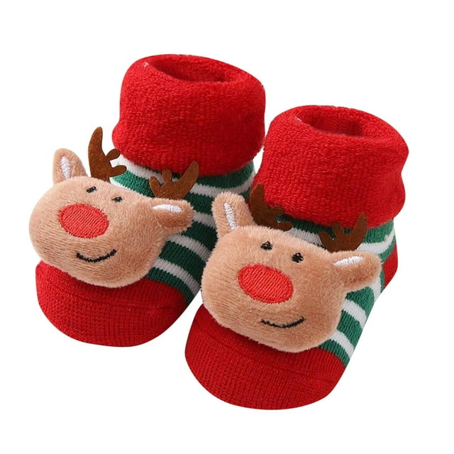 Santa Figure Knit Socks Cute Baby Snowman Socks Toddler Socks