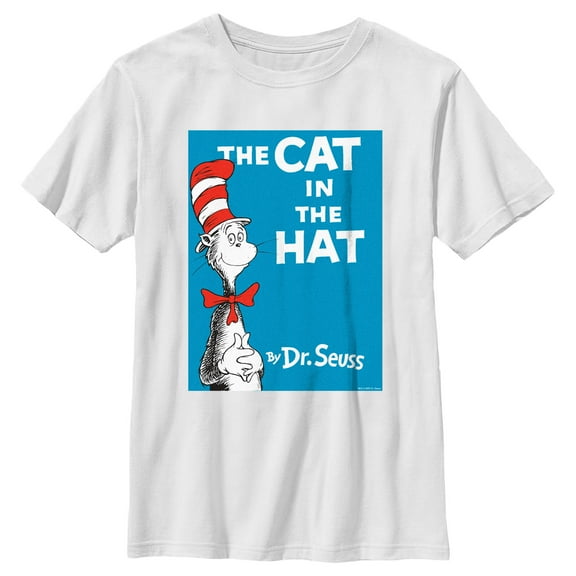Boy's Dr. Seuss Cat in the Hat Book Cover Graphic T-Shirt