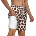 thumbnail image 3 of Balery Coffee Rugby Mens Swim Trunks Swim Shorts for Men Quick Dry Inseam Beach Shorts with Compression Liner Pocket-X-Large, 3 of 9