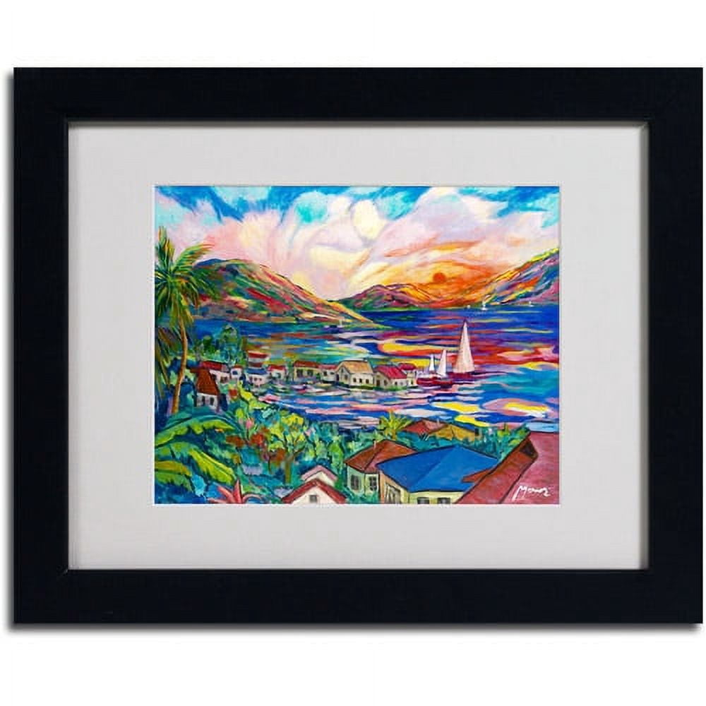 Trademark Fine Art "Sunset" Canvas Art by Manor Shadian, Black Frame