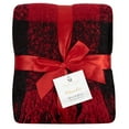 thumbnail image 4 of Chandler 100% Acrylic Buffalo Check Throw Blanket 50"x60" Burgundy/Black, 4 of 5