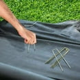 thumbnail image 4 of 6 Inch 25Pcs U-Shape Garden Stakes Galvanized Landscape S-taples for Artificial Grass Patio Yard Fences, 4 of 8
