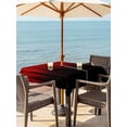 thumbnail image 3 of Outdoor Tablecloths with Umbrella Hole & Zipper, Dark Red Black Ombre 54x54 Inch Square Tablecloths, Modern Abstract Art Striped Gradient Waterproof Table Cloth, Patio/Pool/Picnic Table Covers, 3 of 8