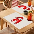thumbnail image 4 of Christmas Table Mat 30 cm x 45 cm Linen Alphabet Placemat with Holiday Letter Design for Dining Table Decoration, 4 of 4