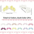 thumbnail image 2 of 1 Box 24Pcs 12 Colors Bead Bowknot Beads Bulk Colorful Pink Metal Alloy Butterfly Wings Bows Bowknots Large Loose Spacer Bead for Bracelet Jewelry Making DIY Necklace Crafts Supplies Colorful, 2 of 6