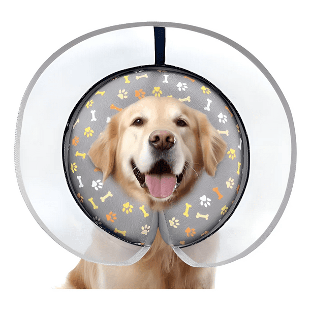 Collar Inflable Isabelino Ajustable Gris para Perros, Lavable y Seguro Xtellar multicolor