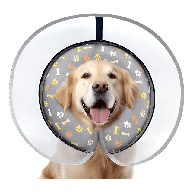 Collar Inflable Isabelino Ajustable Gris para Perros, Lavable y Seguro Xtellar multicolor