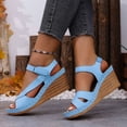 thumbnail image 3 of MuXiKeJi Clothes Women's Platform Wedge Sandals 2026, Comfortable Peep-Toe High Heel Wedges for Women Ankle Strap Open Toe Band Dressy Summer Beach Sandals, 3 of 9