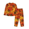 thumbnail image 2 of Bingfone Womens Pajama Sets Sunflower4 Print,Long Sleeve Loungewear Pajamas Set-Large, 2 of 9