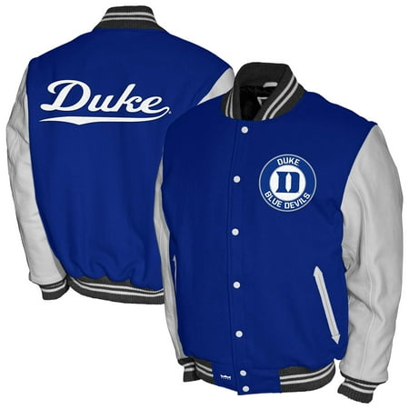 Men s Franchise Club Royal Duke Blue Devils Full-Snap Letterman Jacket