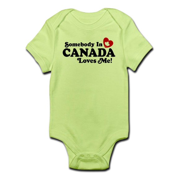 CafePress - Somebody In Canada Loves Me Infant Bodysuit - Baby Light Bodysuit