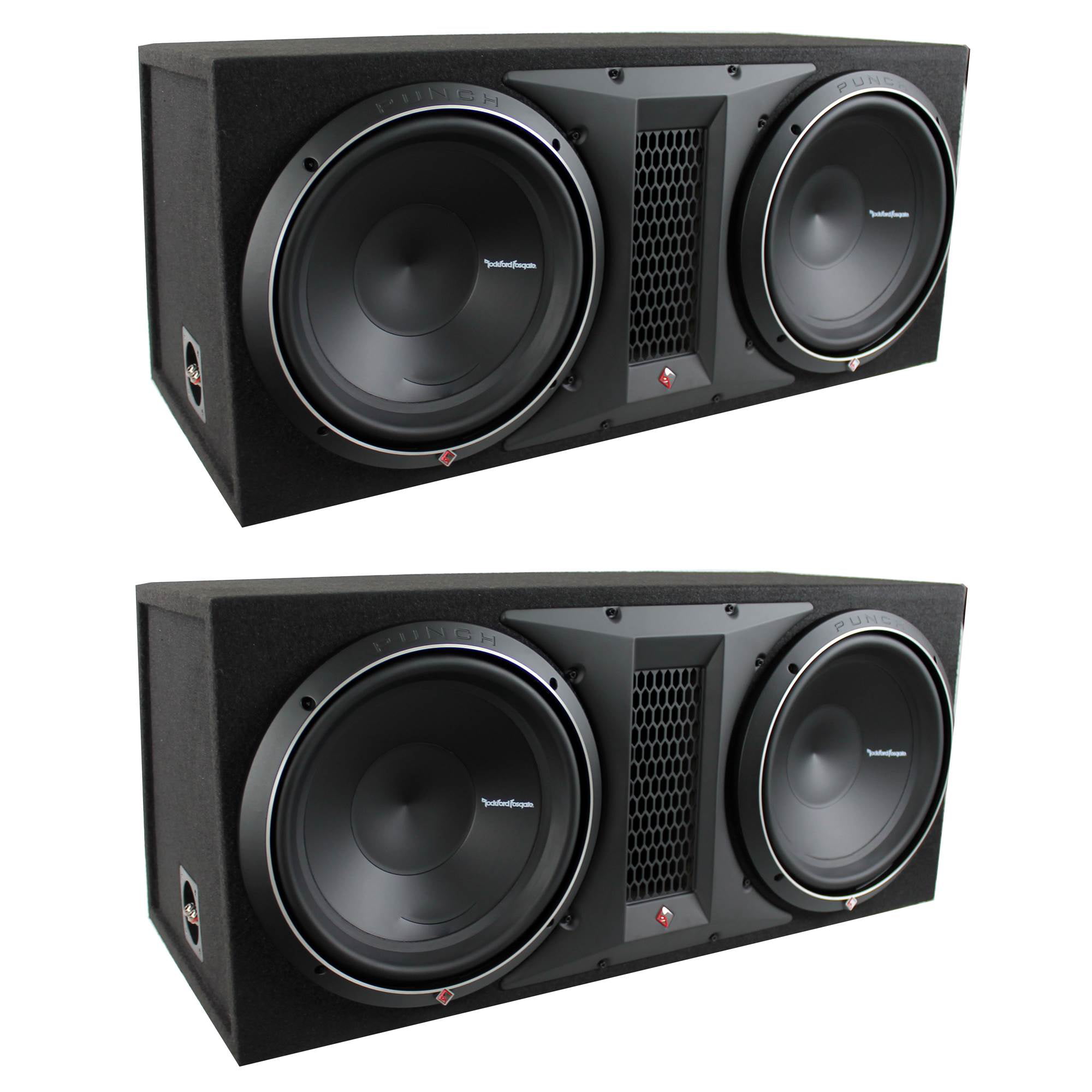 Rockford Fosgate Punch P1-2X10 Dual P1 10 Loaded Subwoofer Enclosure Ported