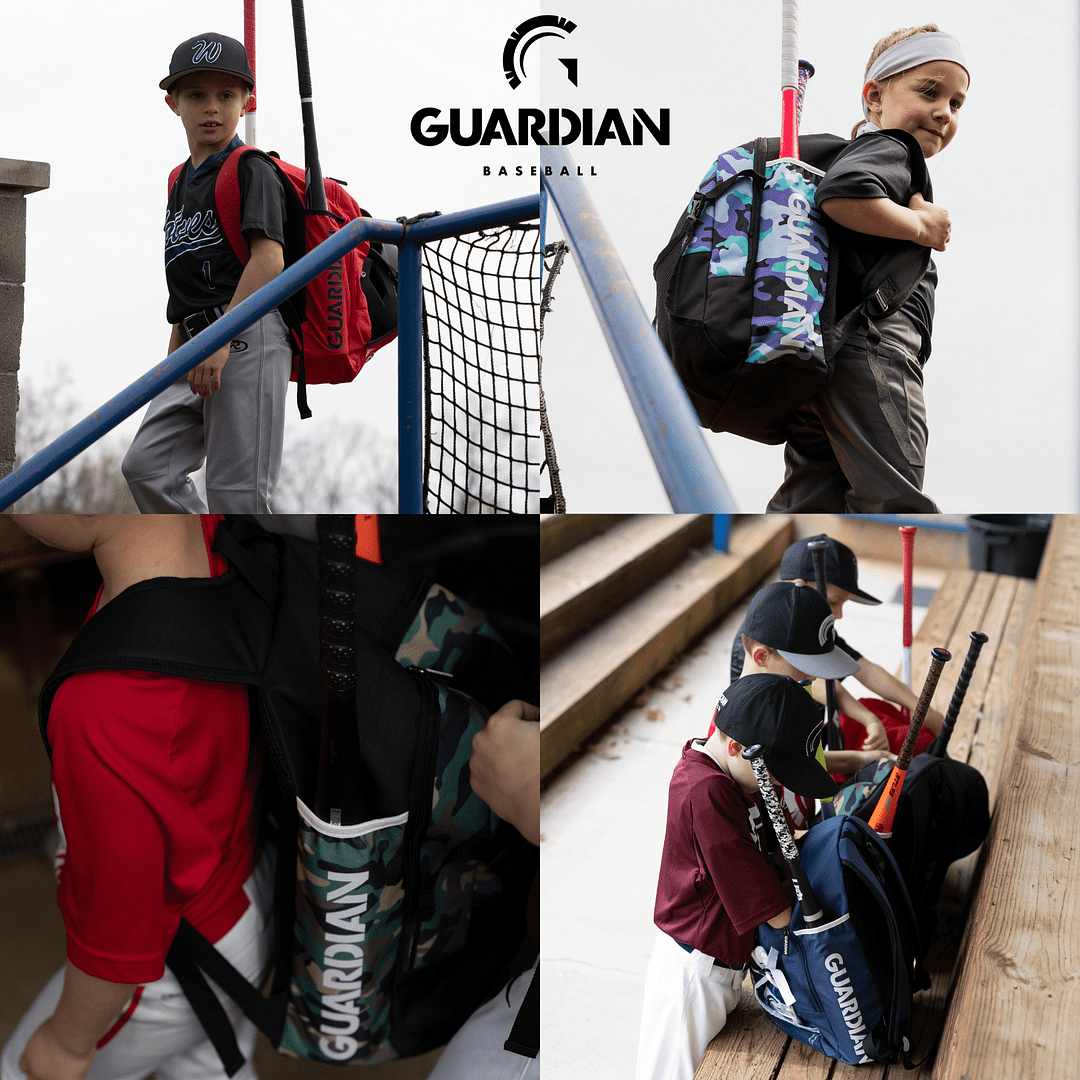 Guardian Baseball Backpack for Youth, Softball Bag for Girls, Durable Bat Bags Baseball Youth Boys and Girls, TBall Bag – Includes Hook to Hang on Fence - Army Camo