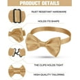 thumbnail image 4 of Lsupdaol 12 Pcs Men's Bow Ties Pre Tied Tuxedo Formal Adjustable Clip On Bow Satin Bowtie for Men Costume Wedding Party, 4 of 14