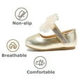 thumbnail image 4 of THEE BRON Mary Jane Flats for Little Kids Toddler Baby Girls Glittery Dress Princess Ballet Shoes-Gold, 4 of 5