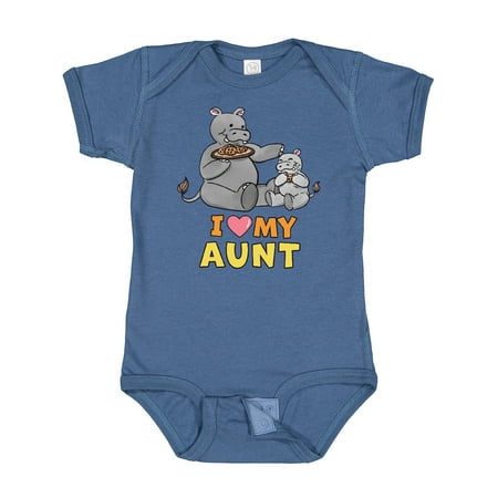 

Inktastic I Love My Aunt Hippos Gift Baby Boy or Baby Girl Bodysuit