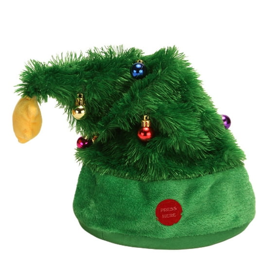 Acahhotxx Novelty Singing Dancing Electric Christmas Hat Party Hat Swing Musical Funny Hat for Halloween Decorations