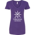 thumbnail image 3 of Inktastic Tybee Island Georgia Travel Women's V-Neck T-Shirt, 3 of 5