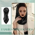 thumbnail image 4 of 35 Inch Silky Head Scarf 2 Pcs Large Square Neck Scarf Sleeping Hair Wrapping Satin Bandana for Women, 4 of 7