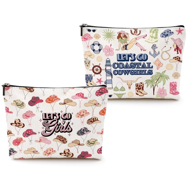 Set de 2 Neceseres CQM Impermeables de Algodón 24x19 cm