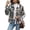 Rm-01 Green Brown Grid, variant on Women's Cropped Plaid Shacket Jacket Fashion Casual Button Down Lightweight Outwear Flannel Plaid Shirts Casual Jackets with Pockets