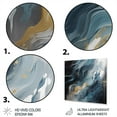 thumbnail image 3 of Designart "Transcendent Brushstrokes Blue and White V" Abstract Painting Metal Wall Art Prints, 3 of 5