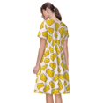 thumbnail image 2 of Bixox Robe d'Été à Manches Courtes pour Femmes Robe Ample Longueur Genou avec Poches-Cheese, 2 of 7