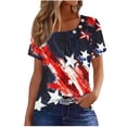 thumbnail image 2 of Fiudx Camisas de Mujer Blusa de Manga Corta a La Moda para Mujer, Camiseta Estampada, Top Informal, 2 of 6