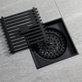 thumbnail image 3 of Desagüe de piso cuadrado negro Desagüe de piso de latón Desagüe de ducha de 4 pulgadas Desagüe de ducha antiolor para inodoro Baño Cocina, 3 of 4