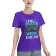 thumbnail image 2 of Level 11 Unlocked Awesome Since 2010 Women'S Basic Short Sleeve T-Shirt Purple Small, 2 of 5