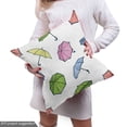 thumbnail image 4 of Ambesonne Umbrella Fabric by the Yard Upholstery, Cartoon Colorful, 3 Yards, Multicolor, 4 of 4