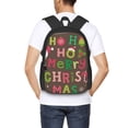 thumbnail image 4 of Balery Ho Ho Ho Merry Christmas Mochila para hombre y mujer - Tela Oxford 600D resistente - Gran capacidad, resistente al agua, ideal para la escuela, viajes y senderismo, 4 of 6